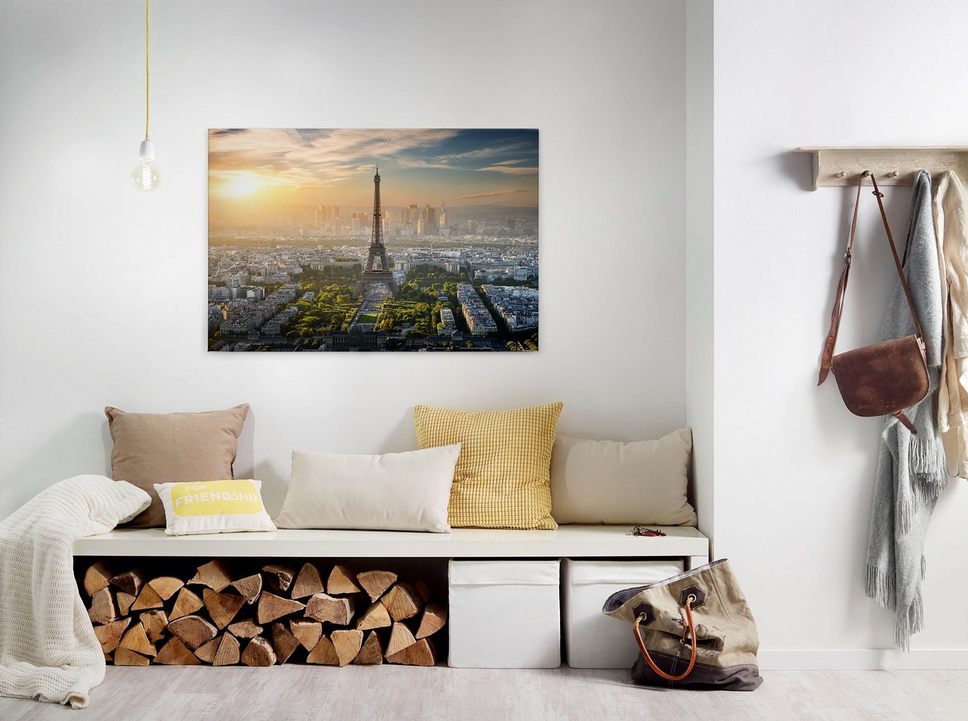 A.S. Création Leinwandbild Eiffel Tower, Kinder, Kunst, Paris (1 St), Paris Keilrahmen Bild Eiffelturm Leinwand-Bild Wohnzimmer modern Wand von A.S. Création