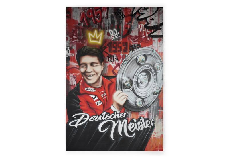 A.S. Création Leinwandbild FCK Maltag-Graffiti Deutscher Meister „König Otto“ Leinwand 90x60cm von A.S. Création