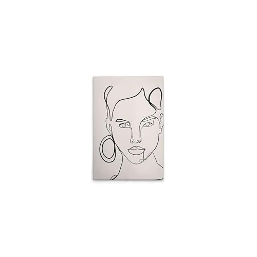 A.S. Création Leinwandbild Gesicht Oneliner - Wandbild in Creme, Schwarz - 40 x 60 cm - DD132454 von A.S. Création