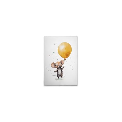 A.S. Création Leinwandbild Niedliche Maus Gelb - Wandbild in Weiss, Braun - 40 x 60 cm - DD133292 von A.S. Création