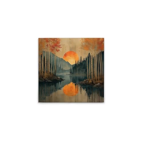 A.S. Création Leinwandbild Sonnenuntergang - Wandbild in Beige, Blau - 50 x 50 cm - DD133268 von A.S. Création