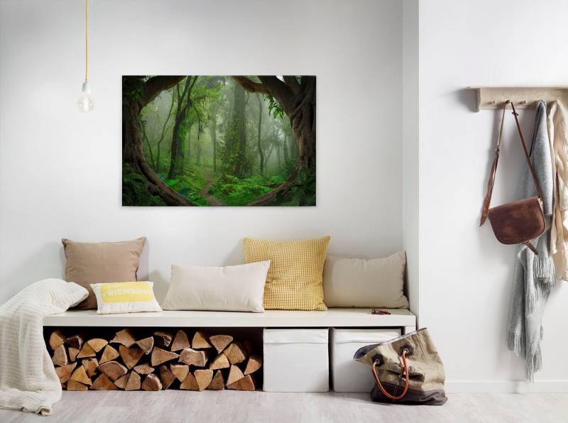 A.S. Création Leinwandbild Tropical Forest, Gemälde, Kinder, Kunst (1 St), Tropischer Wald Keilrahmen Natur Leinwand-Bild Wohnzimmer modern Wand von A.S. Création