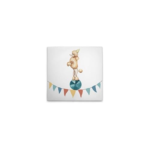 A.S. Création Leinwandbild Zirkus Wimpel Kinderzimmer - Wandbild in Bunt, Blau - 40 x 40 cm - DD129382 von A.S. Création