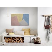 A.S. Création Leinwandbild "inlay 3", Kunst-Abstrakt-Kinder, (1 St.), Keilrahmen Farben Bunt Grafisch Abstrakt Leinwand-Bild Wohnzimmer Wand von A.S. Création