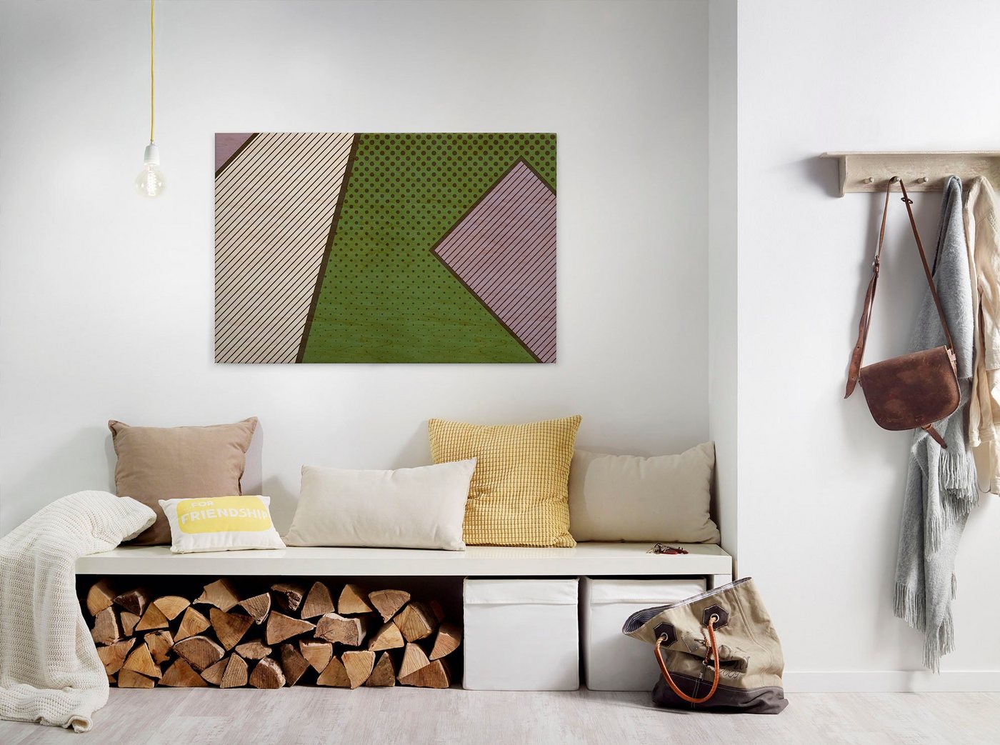A.S. Création Leinwandbild pattern play 3, Kinder, Kunst, Modern (1 St), Keilrahmen Bild Grafisch Geometrisch Leinwand-Bild Wohnzimmer modern von A.S. Création