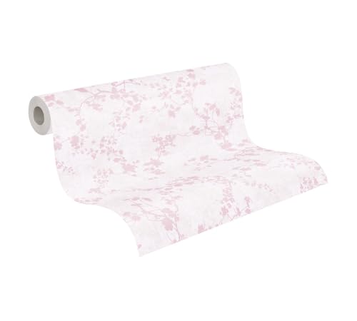 A.S. Création Kinderzimmer-Tapete Lilly & Luis - Strapazierfähige Vliestapete in Äste-Optik - 10,05 m x 0,53 m - Creme, Rosa - Made in Germany – 770791 von A.S. Création