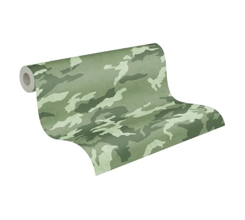 A.S. Création Kinderzimmer-Tapete Lilly & Luis- Strapazierfähige Vliestapete in Camouflage-Optik - 10,05 m x 0,53 m - Grün - Made in Germany – 771731 A.S. Création Kinderzimmer-Tapete Lilly & Luis- Strapazierfähige Vliestapete in Camouflage-Optik - 10,05 m x 0,53 m - Grün - Made in Germany – 771731 von A.S. Création