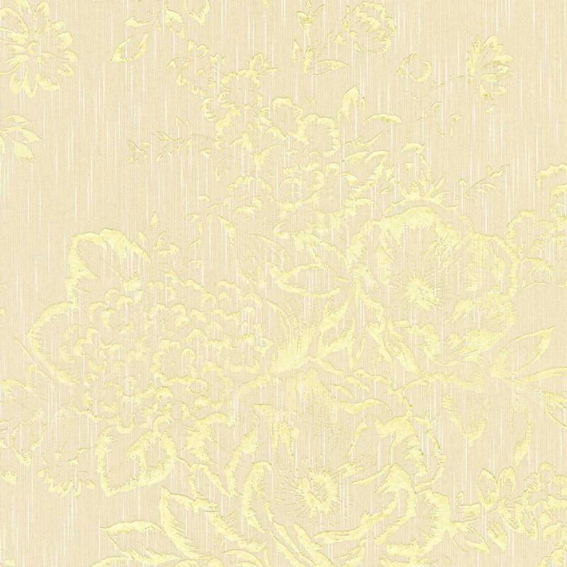 A.S. Creation | Metallic Silk | 306573 | Vliestapete | Blumenoptik | 0.53 x 10.05 m | Beige von A.S. Creation