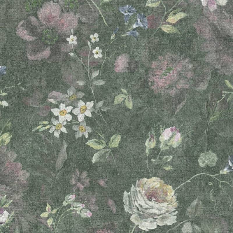 A.S. Creation | Natural Living | 386362 | Vliestapete | Blumenoptik | 10.05 x 0.53 m | Grün von A.S. Creation