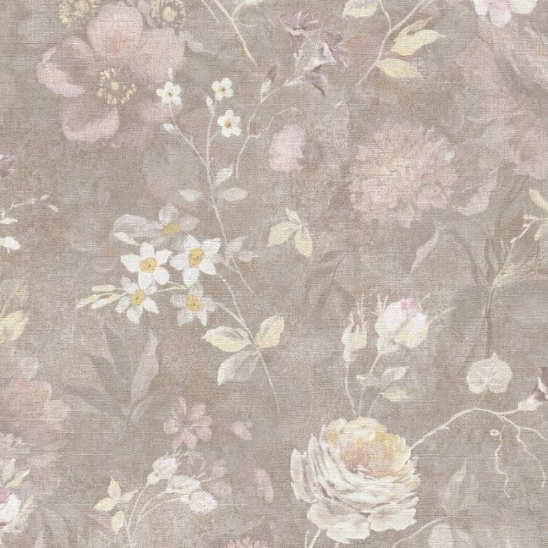 A.S. Creation | Natural Living | 386363 | Vliestapete | Blumenoptik | 10.05 x 0.53 m | Braun von A.S. Creation