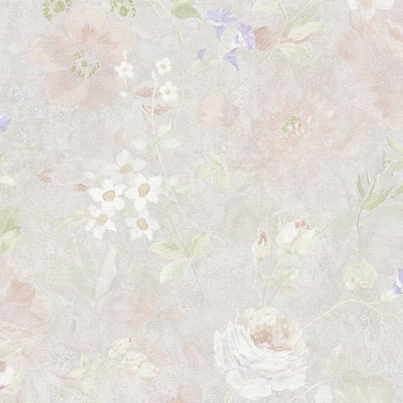 A.S. Creation | Natural Living | 386364 | Vliestapete | Blumenoptik | 10.05 x 0.53 m | Grau von A.S. Creation