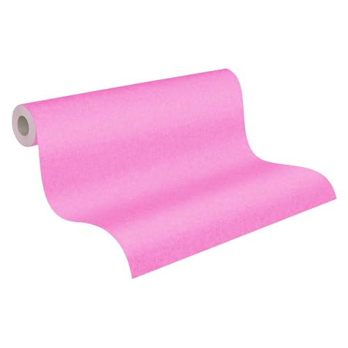 A.S. Création PVC-freie Vliestapete Little Stars Tapete Uni 10,05 m x 0,53 m rosa Made in Germany 355667 35566-7 von A.S. Création