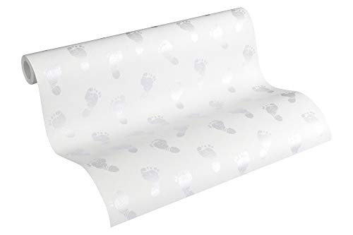 A.S. Création PVC-freie Vliestapete Little Stars Tapete mit niedlichen Baby Füßen 10,05 m x 0,53 m metallic weiß Made in Germany 358631 35863-1 A.S. Création PVC-freie Vliestapete Little Stars Tapete mit niedlichen Baby Füßen 10,05 m x 0,53 m metallic weiß Made in Germany 358631 35863-1 von A.S. Création