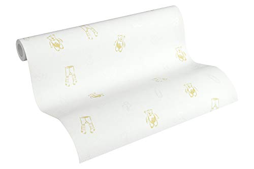A.S. Création PVC-freie Vliestapete Little Stars Tapete mit niedlichen Baby Motiven 10,05 m x 0,53 m creme metallic weiß Made in Germany 358452 35845-2 A.S. Création PVC-freie Vliestapete Little Stars Tapete mit niedlichen Baby Motiven 10,05 m x 0,53 m creme metallic weiß Made in Germany 358452 35845-2 von A.S. Création