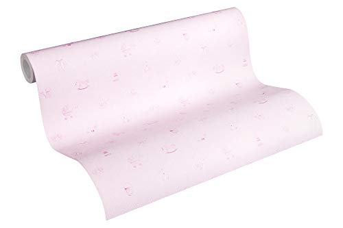 A.S. Création PVC-freie Vliestapete Little Stars Tapete mit niedlichen Baby Motiven 10,05 m x 0,53 m rosa Made in Germany 358541 35854-1 von A.S. Création