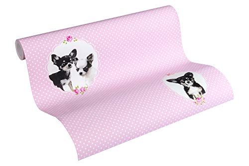 A.S. Création PVC-freie Vliestapete Little Stars Tapete mit niedlichen Hunden 10,05 m x 0,53 m rosa schwarz Made in Germany 358511 35851-1 A.S. Création PVC-freie Vliestapete Little Stars Tapete mit niedlichen Hunden 10,05 m x 0,53 m rosa schwarz Made in Germany 358511 35851-1 von A.S. Création
