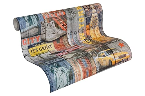 A.S. Création Tapete Authentic Walls Papiertapete Vintageoptik Big Apple 10.05 m x 0.53 m bunt 301701 A.S. Création Tapete Authentic Walls Papiertapete Vintageoptik Big Apple 10.05 m x 0.53 m bunt 301701 von A.S. Création