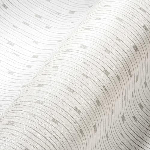 A.S. Création Streifentapete Creme Grau THE BOS 388221 Vliestapete Modern 10,05 m x 0,53 m Made in Germany von A.S. Création