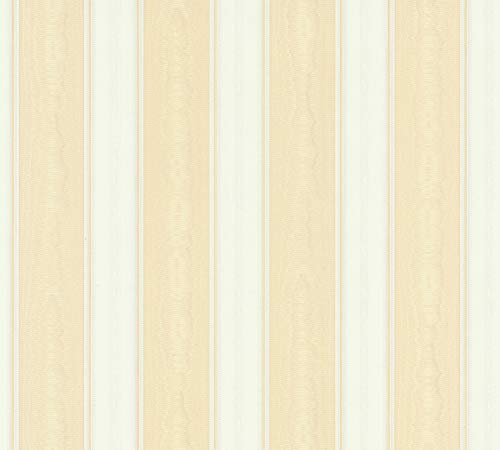 A.S. Création Papiertapete Concerto 3 Tapete gestreift 10, 05 M x 0, 53 M beige creme weiß Made in Germany 765673 7656-73 von A.S. Création