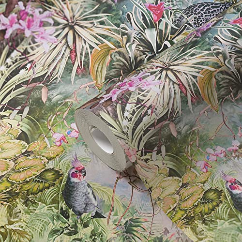 A.S. Création Tapete Dschungel Tiere Grün Rosa 381793 Vliestapete Pflanzen Floral für Küche 10,05x0,53m Made in Germany A.S. Création Tapete Dschungel Tiere Grün Rosa 381793 Vliestapete Pflanzen Floral für Küche 10,05x0,53m Made in Germany von A.S. Création