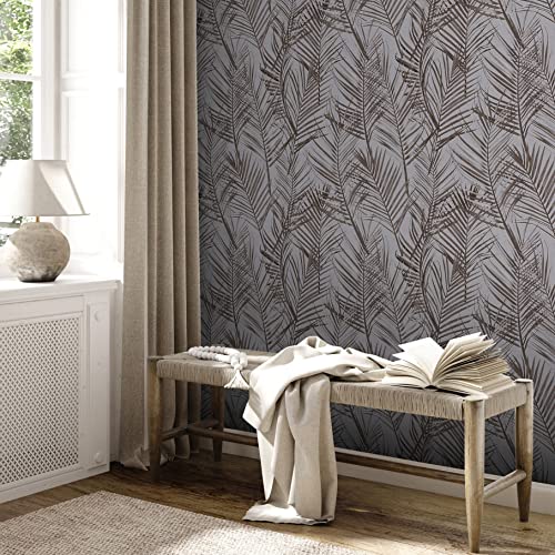 A.S. Création Tapete Floral Grau Braun Attractive 2 390384 - Gräser Vliestapete - 10,05 m x 0,53 m Made in Germany von A.S. Création