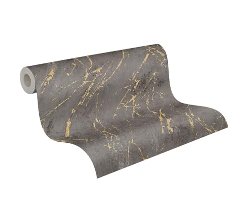 A.S. Création Tapete Marmoroptik Anthrazit Gold THE BOS 388175 Vliestapete Marmortapete 10,05 m x 0,53 m Made in Germany A.S. Création Tapete Marmoroptik Anthrazit Gold THE BOS 388175 Vliestapete Marmortapete 10,05 m x 0,53 m Made in Germany von A.S. Création