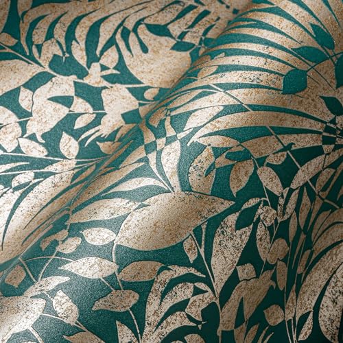 A.S. Création Tapete Pflanzen Grün Gold THE BOS 388311 Vliestapete Tapete Floral 10,05 m x 0,53 m Made in Germany von A.S. Création