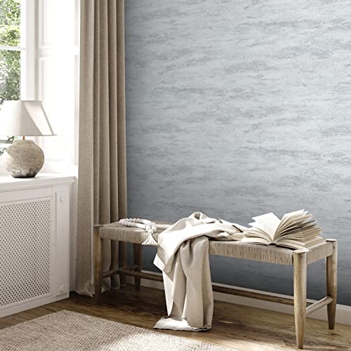 A.S. Création Tapete Putzoptik Grau Silber Terra 390413 - Vliestapete Steinwand - 10,05 m x 0,53 m Made in Germany von A.S. Création