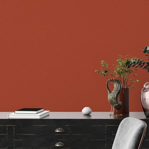 A.S. Création Tapete Rot - hochwertige einfarbige Vliestapete 395795 mit leichter Struktur - Wandtapete für verschiedene Wohnräume auf 10,05m x 0,53m - Made in Germany von A.S. Création