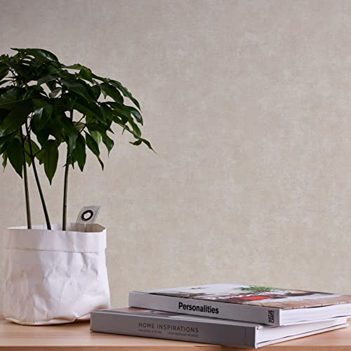 Tapete Uni Creme Grau - A.S. Création Terra 389231 - Vliestapete Einfarbig - 10,05 m x 0,53 m Made in Germany von Livingwalls