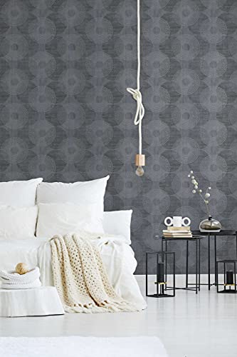 A.S. Création Tapete mit Kreisen Attractive geometrisch grafisch Vliestapete mit Glitzereffekt schwarz grau matt glänzend strukturiert 378326 A.S. Création Tapete mit Kreisen Attractive geometrisch grafisch Vliestapete mit Glitzereffekt schwarz grau matt glänzend strukturiert 378326 von A.S. Création