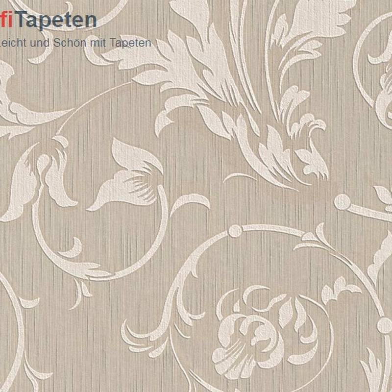 A.S. Creation | Tessuto | 956331 | Vliestapete | Blumenoptik | 0.53 x 10.05 m | Beige von A.S. Creation