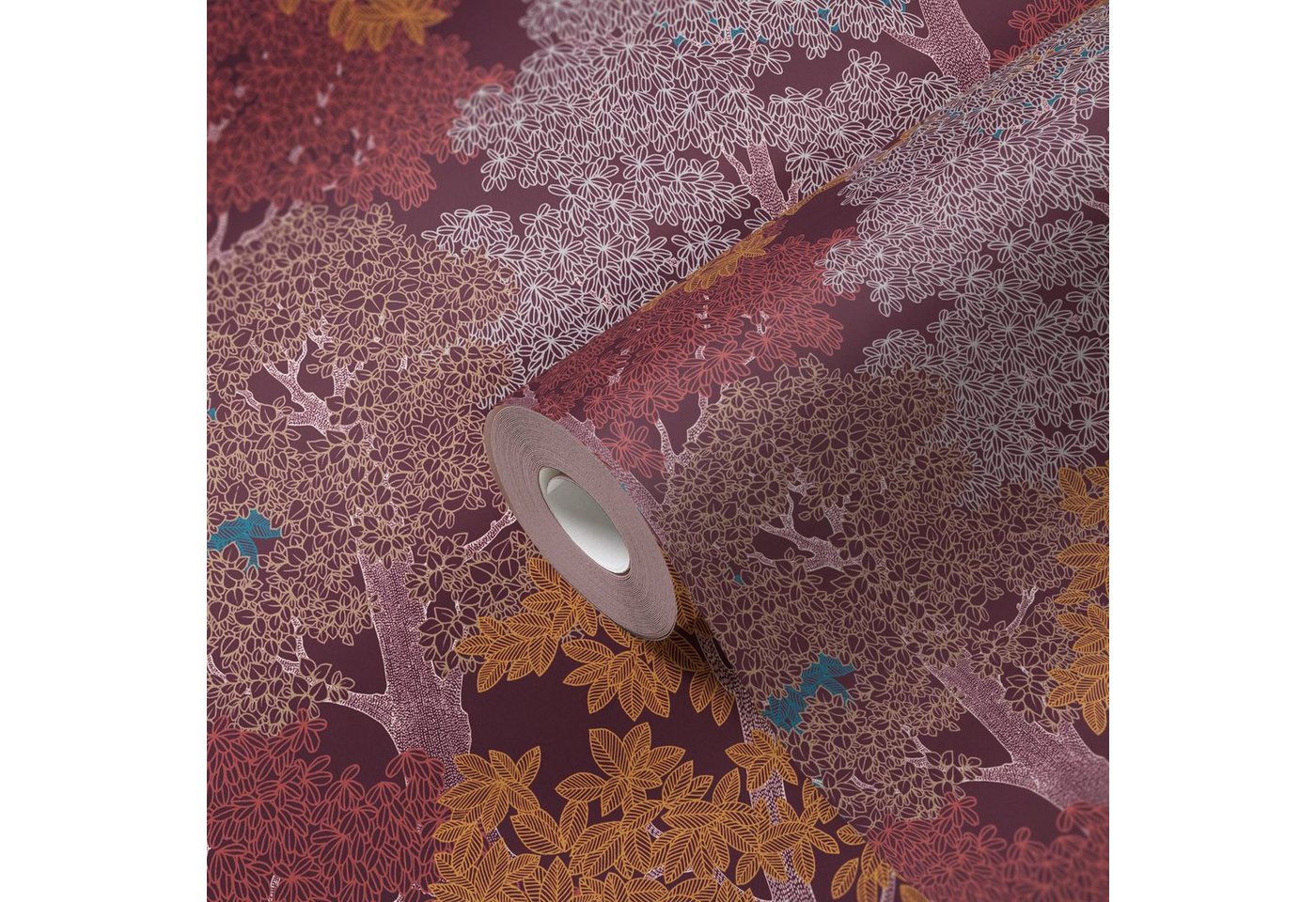 A.S. Création Vinyltapete, Waldtapete Lila 377533 Wandtapete Vliestapete Natur Floral Vlies von A.S. Création
