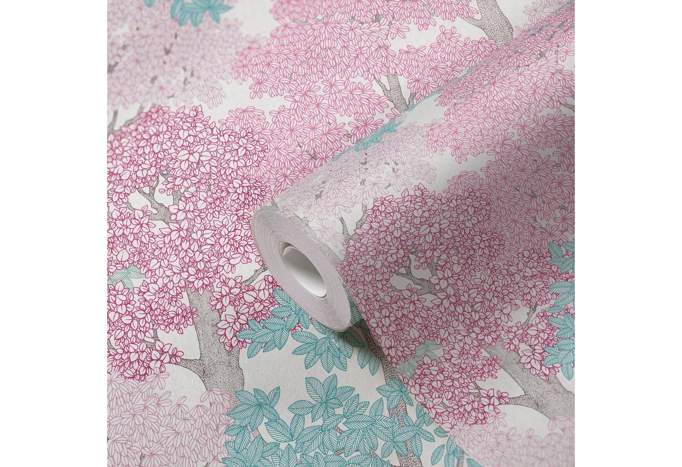 A.S. Création Vinyltapete, Waldtapete Rosa 377535 Wandtapete Vliestapete Natur Floral Vlies von A.S. Création