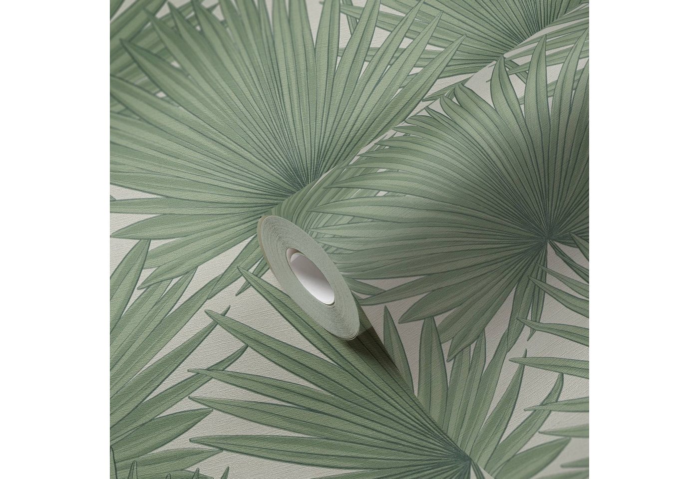 A.S. Création Vliestapete Antigua, 390901, Botanisch, 10.05 x 0.53 m, Grün von A.S. Création