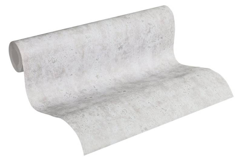 A.S. Création Vliestapete Attractive 2 Tapete Steinoptik, strukturiert, matt, (1 St), Unitapete steinwand steinoptik loft strukturtapete glatt Grau von A.S. Création