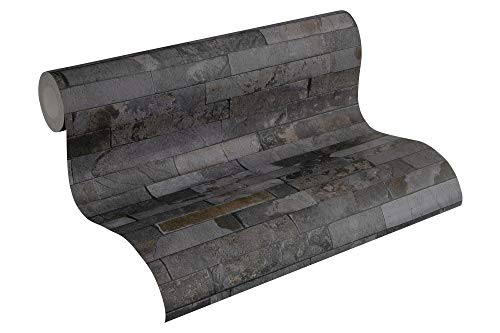 A.S. Création Vliestapete Best of Wood`n Stone 2nd Edition Tapete in Stein Optik fotorealistische Steintapete Naturstein 10,05 m x 0,53 m grau schwarz Made in Germany 355825 35582-5 A.S. Création Vliestapete Best of Wood`n Stone 2nd Edition Tapete in Stein Optik fotorealistische Steintapete Naturstein 10,05 m x 0,53 m grau schwarz Made in Germany 355825 35582-5 von A.S. Création