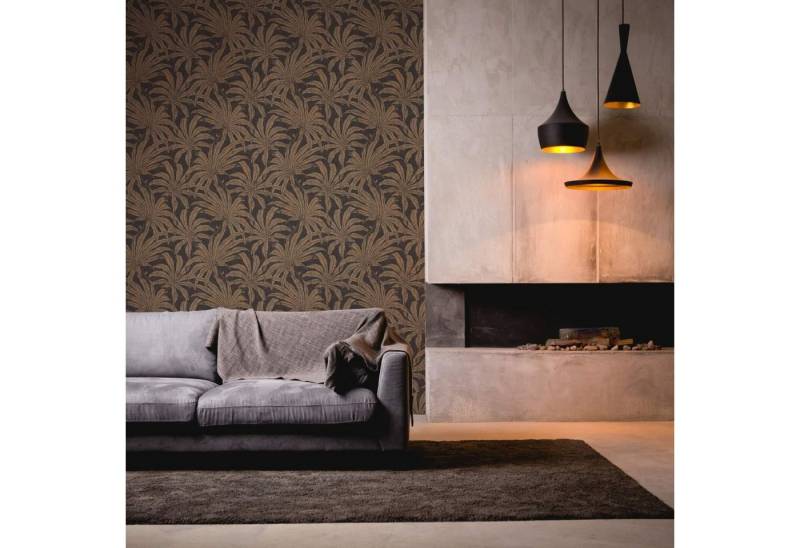 A.S. Création Vliestapete Blumen Tropisch Schwarz Gold Kupfer Metallic 39501-1 Jade AS Creation von A.S. Création