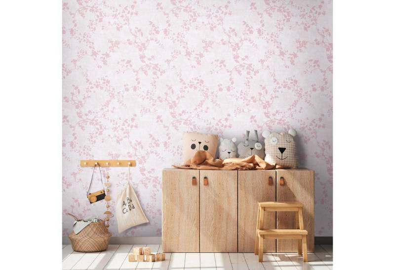 A.S. Création Vliestapete Blumen Zweige Textiloptik Floral Rosa 77079-1 Lilly + Luis AS Creation von A.S. Création