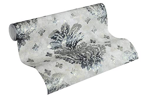A.S. Création Vliestapete Boho Love Tapete mit floralen Ornamenten in metallischer Vintage Optik 10,05 m x 0,53 m dunkelgrau grau metallisch Made in Germany 364563 36456-3 A.S. Création Vliestapete Boho Love Tapete mit floralen Ornamenten in metallischer Vintage Optik 10,05 m x 0,53 m dunkelgrau grau metallisch Made in Germany 364563 36456-3 von A.S. Création