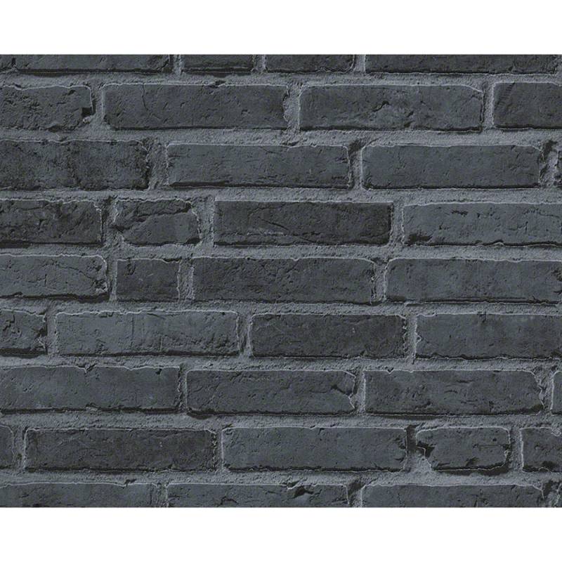 A.S. Création Vliestapete "Cocktail 2” Steinmauer grau/schwarz 10,05 x 0,53 cm von A.S. Création
