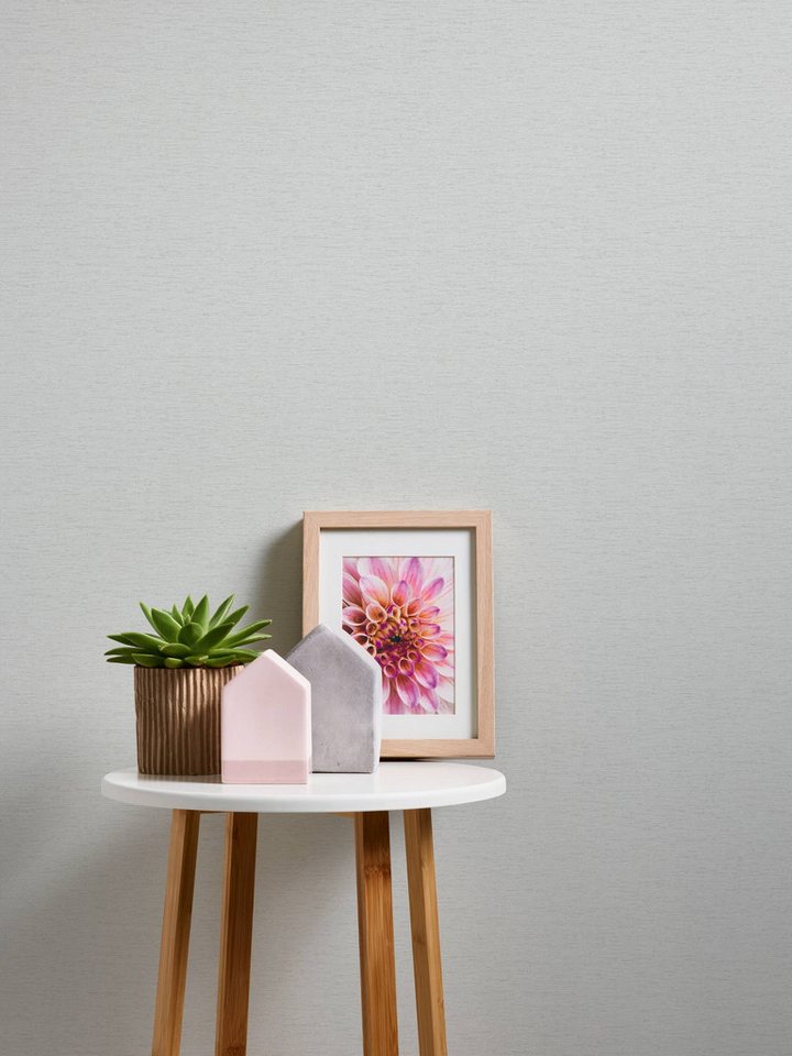 A.S. Création Vliestapete Famous Garden, 393513, Uni, Einfarbig, 10.05 x 0.53 m, Grau von A.S. Création