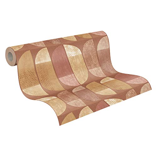 A.S. Création Vliestapete Geo Nordic geometrische Tapete 10,05 m x 0,53 m creme braun gelb 375317 37531-7 von A.S. Création
