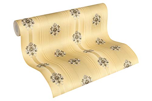 A.S. Création Vliestapete Hermitage 10 Tapete klassisch neo-barock 10,05 m x 0,53 m braun creme metallic Made in Germany 330841 33084-1 von A.S. Création