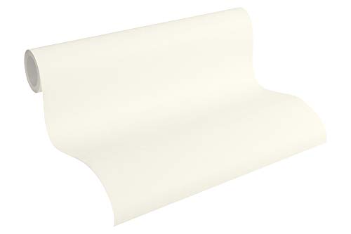 A.S. Création Vliestapete Life 4 Tapete Unitapete 10,05 m x 0,53 m metallic weiß Made in Germany 356468 3564-68 von A.S. Création