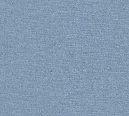 A.S. Création Vliestapete Linen Style Tapete Uni 10,05 m x 0,53 m blau Made in Germany 367614 36761-4 von A.S. Création