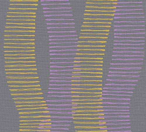 A.S. Création Vliestapete Linen Style Tapete geometrisch grafisch 10,05 m x 0,53 m orange schwarz lila Made in Germany 367583 36758-3 von A.S. Création
