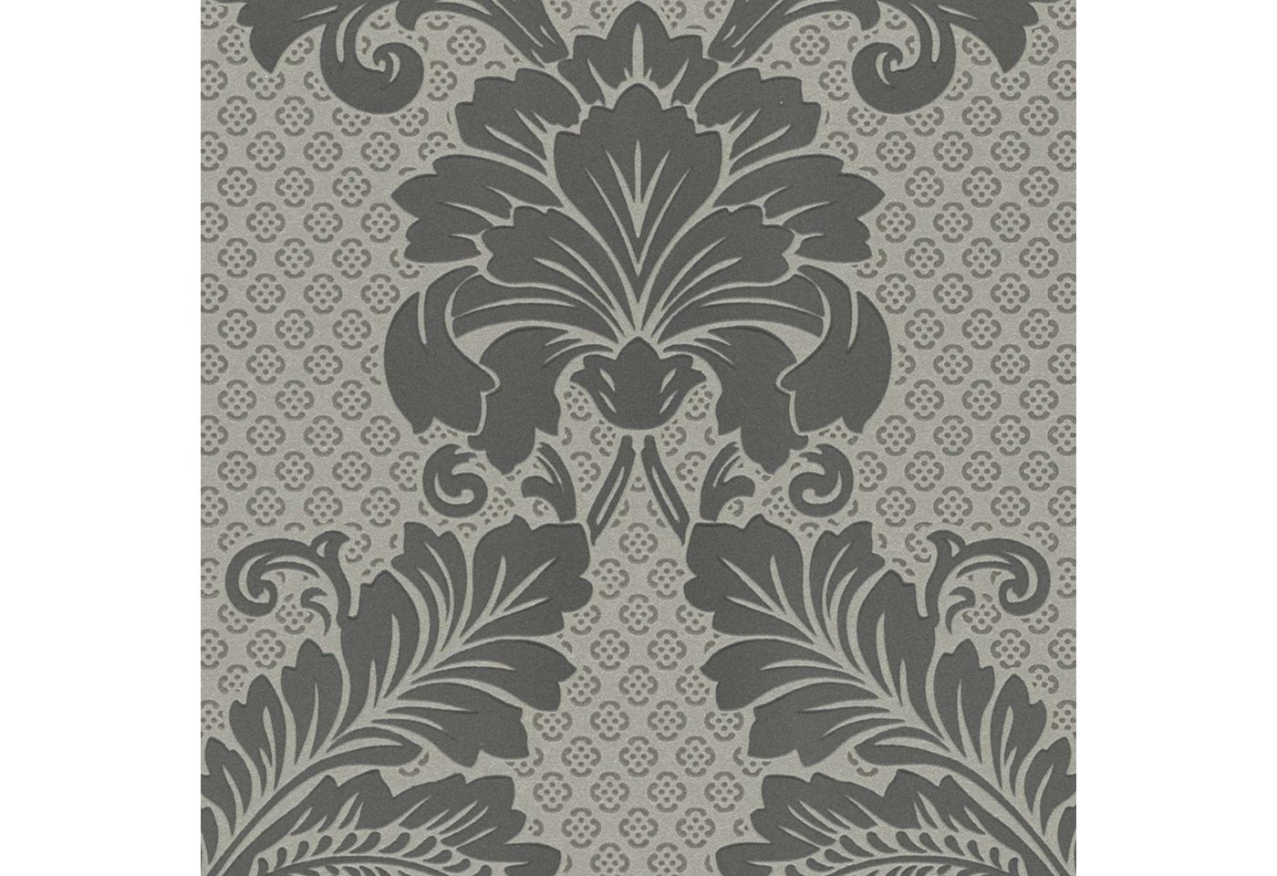 A.S. Création Vliestapete Luxury wallpaper, 305444, Barock, 0.53 x 10.05 m, Grau von A.S. Création