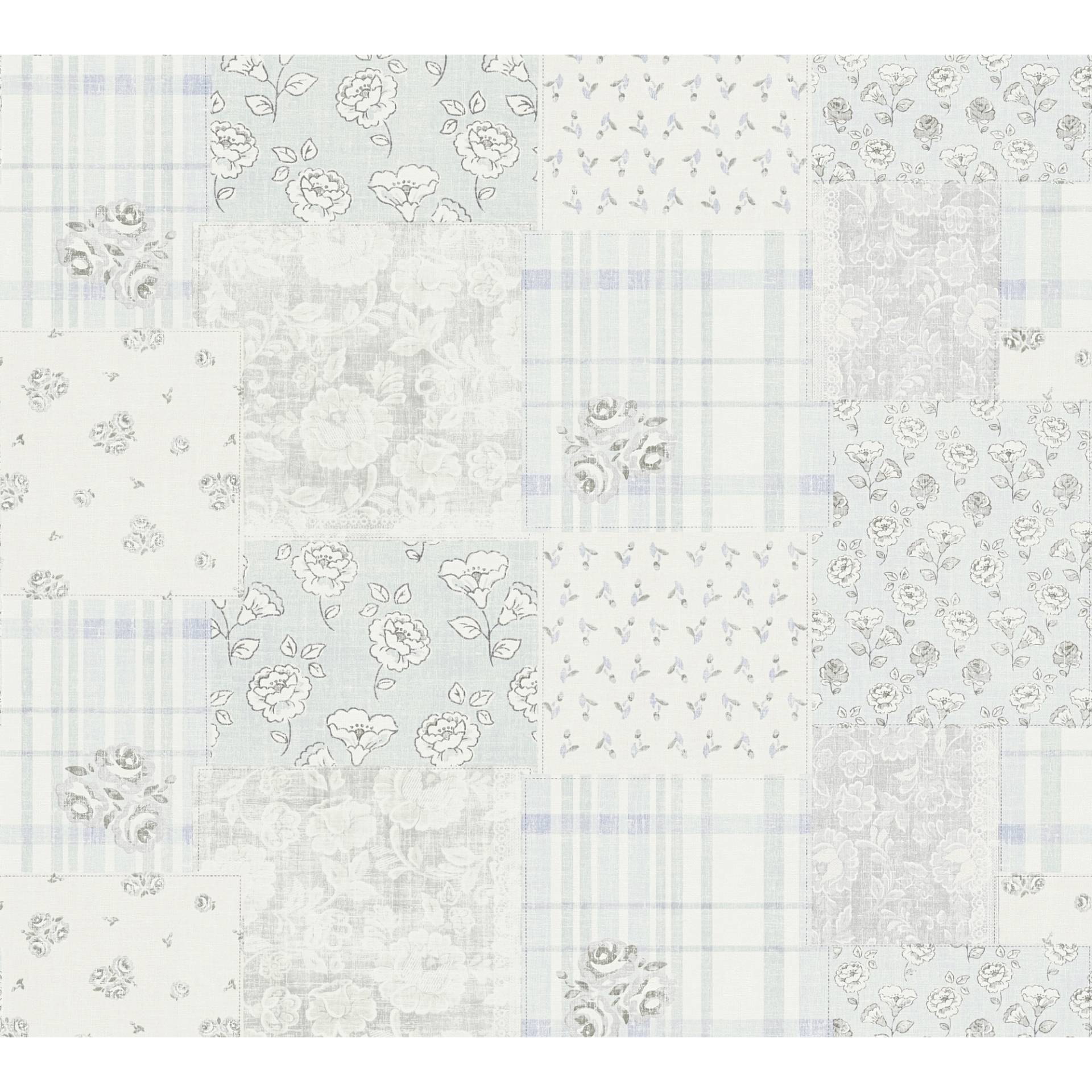 A.S. Création Vliestapete 'Maison Charme' Blumen Patchworkmust hellblau 0,53 x 10,05 m A.S. Création Vliestapete 'Maison Charme' Blumen Patchworkmust hellblau 0,53 x 10,05 m von A.S. Création
