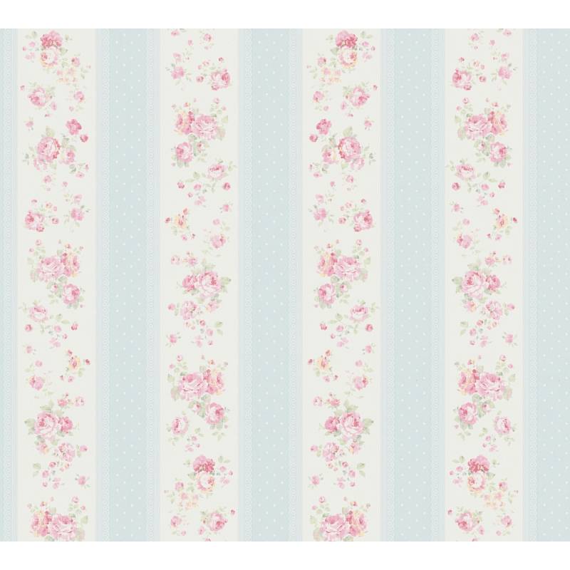 A.S. Création Vliestapete 'Maison Charme' florale Streifen blau/rosa 0,53 x 10,05 m A.S. Création Vliestapete 'Maison Charme' florale Streifen blau/rosa 0,53 x 10,05 m von A.S. Création